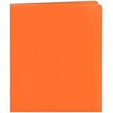 Smead Two-Pocket Heavyweight Folder, Up to 100 Sheets, Letter Size, Orange, 25 per Box (87858)