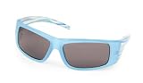 Kinder Sonnenbrille Hellblau gestreift, 100% UV Schutz und CE Prüfsiegel