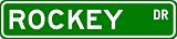 ROCKEY Street Sign ~ Personalized Family Lastname Sign ~ Gameroo...