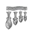 Pewter Measuring Spoons & Display Post Gift Set - Fish