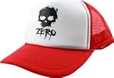 Zero Blood Skull Mesh Hat Adjustable - White/Red