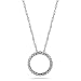 10k White or Yellow Gold Diamond Circle Pendant (1/10 cttw, I-J Color, I2-I3 Clarity), 18"