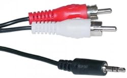 2 RCA Male / 3.5mm Stereo Male, 25 ft