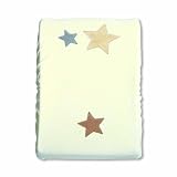 Baby Boum Cotton Rich Milk White Changing Mat Cover with Star Appliqué Design