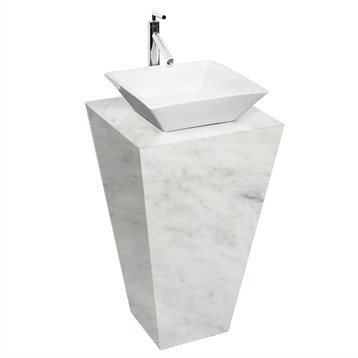 Esprit Bathroom Pedestal Vanity Carrera Marble