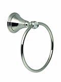 IMAGE OF Santec 2264SU25 Satin Orobrass Kriss Crystal Towel Ring from the Kriss Crystal Collection 2264SU