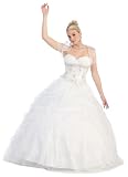 Ball Gown Formal Prom Strapless 2 in 1 Designer Short/Long Wedding Dress #231