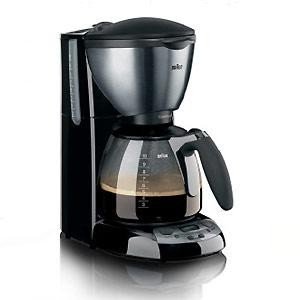 BRAUN Kaffeeautomat Pure Aroma KF 590 matt-schwarz/metallic m.Timer/mattschw./metall.
