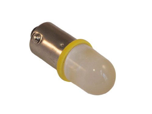 24V AC/DC Amber LED Miniature Bayonet BA9s 9mm Base Replacement Bulb for Indicator Pilot Light (Pack of 2)