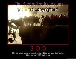 300 Framed Motivational Movie Poster