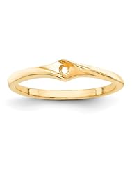 14k Peg Set Solitaire Ring Semi-Mounting, No Center Stone Included