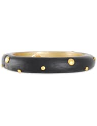 ALEXIS BITTAR- Gold Dot Hinge Bracelet in Black