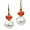 14K White Gold Paspaley South Sea Cultured Pearl and Carnelian Earrings - 12.00mm