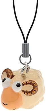 3-D Hand Painted Resin Ram Mobile Phone Charm, Qty 1