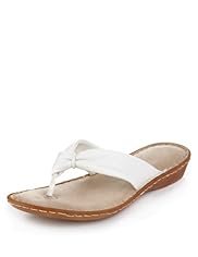 Footglove™ Original Leather Wide Fit Tubular Toe Flip-Flops