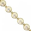 14KT Gold Tennis Bracelet Wh Freshwater Cultured Pearls