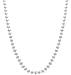 Classical 925 Sterling Silver 5.0-5.5mm White Freshwater Cultured Pearl Women Necklace - 20 inch