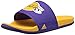adidas Performance Men's Adilette La Lakers Sandals,Regal Purple/Gold/Regal Purple,12 M US