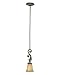 Savoy House 7-2566-1-8 Lotus Collection 1-Light Mini-Pendant, New Tortoise Shell with Silver Finish and Pale Cream Textured Glass