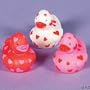 24 Itty Bitty Miniature VALENTINE/HEART Rubber Ducks/DUCKIES/NEW/DOZEN/Sweetheart/LOVE