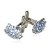 Jewelry : Womens Ladies Blue Hello Kitty Crystal Cufflinks with Presentation Box