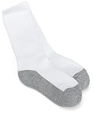 Jefferies Socks Boys 8-20 Seamless Toe Athletic Crew, White/Grey, 6-pack 8-9