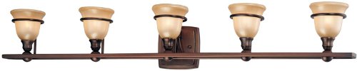 Minka Lacota Dark Brushed Bronze 5 Light Bath 6515-267
