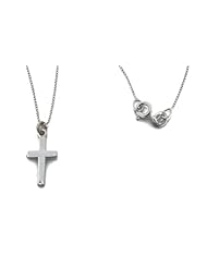 Silver Cross Pendant - Religious Necklace for Women - Christian Gifts for Her