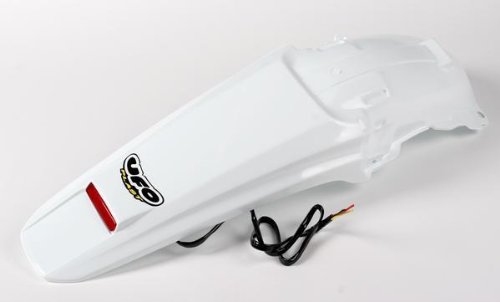 UFO Plastics Enduro Rear Fender with Light - White, Color: White HO04603-041 On Sale