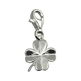 charms SilberDream Kleeblatt Charm 925 Sterling Silber Charms Anhänger für Armband Kette Ohrring FC502