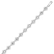 14K White Gold Fancy Filigree Link Bracelet - 7.25 inches