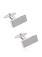 Carlo Visconti Gemelos Clásicos Cristal (Plateado)