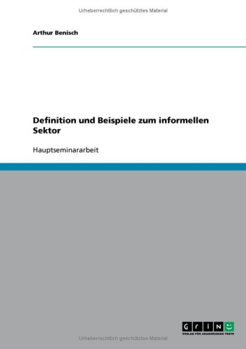 Definition und Beispiele zum informellen Sektor