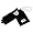 Black Clear Dot Right Handed Glove S