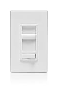 SureSlide Universal 150-Watt LED and CFL/600-Watt Incandescent Dimmer, Single Pole or 3-way with Pre-Set ON/OFF Switch, 6674-P0W