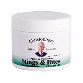 Click here to buy Stings and Bites (formerly Plantain Ointment) - 2 oz. - Cream by Dr. Christopher's.