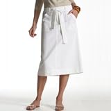 Mid-calf length linen/cotton mix skirt, flared cut