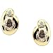 14K Yellow Gold Golden Topaz and Diamond Earrings