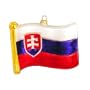 Slovak Republic Flag Glass Ornament