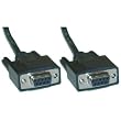 DB9 Female / DB9 Female, 9C, Serial Cable, 1:1, 6 ft, Black (UL)