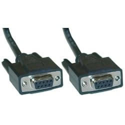 DB9 Female / DB9 Female, 9C, Serial Cable, 1:1, 6 ft, Black (UL)