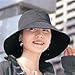 クールマックス・遮熱UVカットつば広帽子ブラック