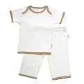 Organics by Tadpoles Short-Sleeve Top and Pull-On Pants 2-pc. Set - White/Brown
