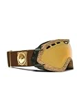 Dragon MACE Snow Goggles - Tweed Frame / Gold Ionized Lens / Tweed Gold Logo Patch Strap