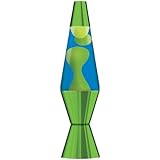 Lava Lite 2157 14.5-Inch Metallic Lava Lamp with Metallic Base, Yellow Wax/Blue Liquid/Green