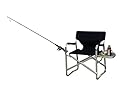 "FREE CHRISTMAS GIFT WRAP" OASIS Deluxe Director Fishing Chair w/ Side Table & Black Storage Side Bag and LED Flashlight-3 Years Warranty