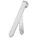 Biagio 100% SILK Narrow NeckTie EXTRA Skinny SILVER GREY Men's 1.5