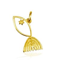 Messianic Fish Jewelry Charm in 14K gold