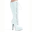 5.5 Inch Sexy Knee High Boot High Heel Mid Platform Lace Up With Inner Zipper