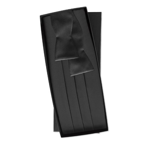 Black Self Tie & Cummerbund Set